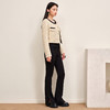 秋装百搭弹力开叉双腰头微喇裤时尚修身显瘦高腰长裤 商品缩略图2