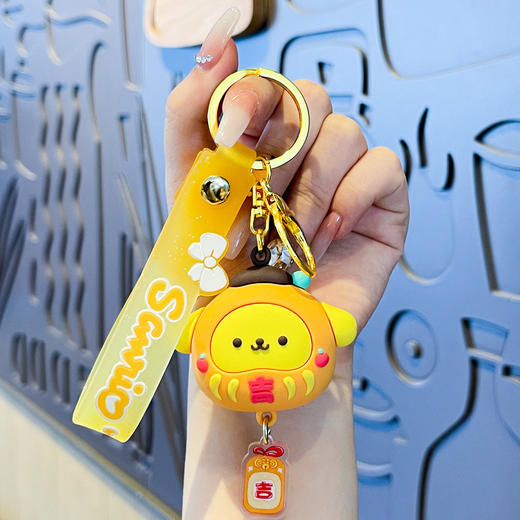 【精致设计，可爱俏皮】创意三丽鸥达摩库洛米钥匙扣挂件 可爱学生书包礼物 礼品钥匙链-QQ 商品图9