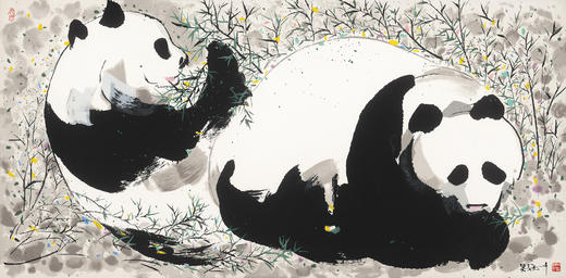 吴冠中|《熊猫二》——综合版（水墨） 商品图1