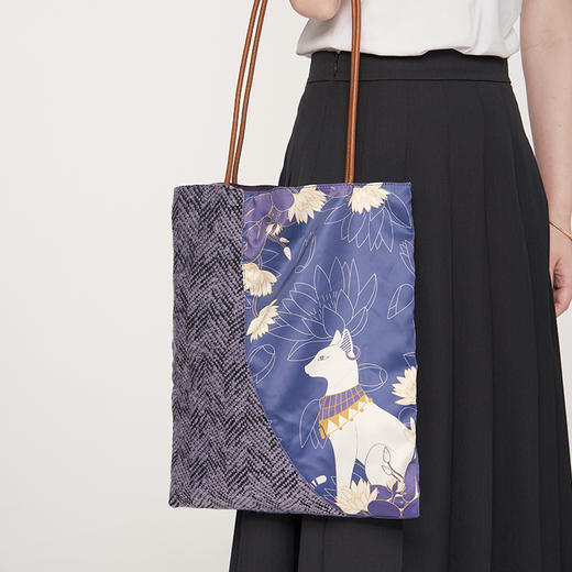 大英博物馆 盖亚·安德森猫系列 拼接休闲轻便单肩包 商品图1