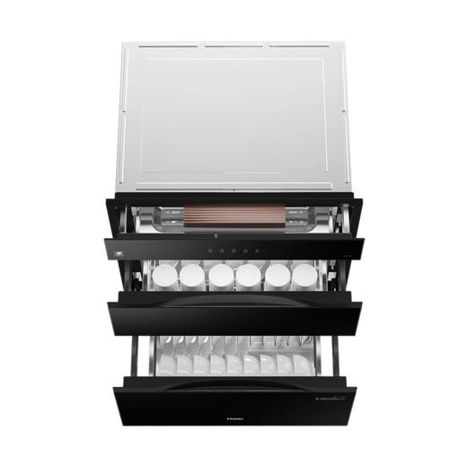 海尔消毒柜 嵌入式 消毒碗柜 三门三抽 二星级 光波巴氏灭菌 ZQD110F-EC030 商品图1