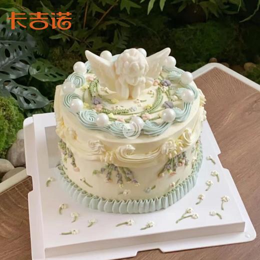 8英寸天使安佳动物奶油生日蛋糕8选1 商品图1