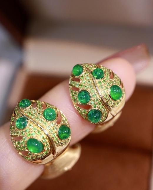 18K祖母绿耳环 1.2ct 商品图0