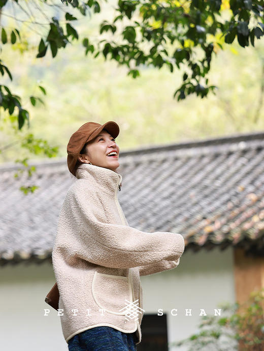 PETIT SCHAN小闪 CLO#644 Forgetting Worry Island 忘忧岛 意大利进口羊羔毛立领休闲外套 商品图1