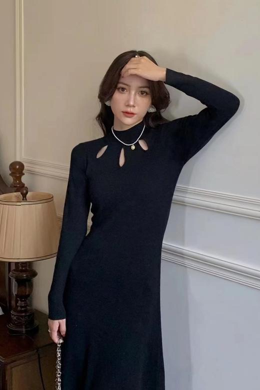 SIA SAYLOR 优雅镂空针织长款连衣裙 14812 商品图4