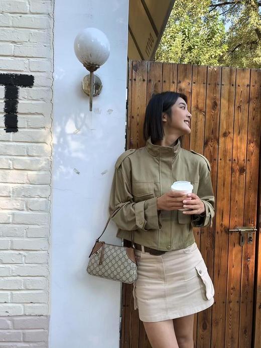 古驰Emblem可调节肩带拉链开合字母图案涂层帆布手提单肩包（HH） 商品图1