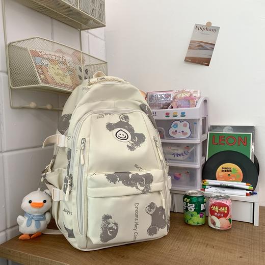 雀说印花书包双肩包高颜值简约女休闲电脑背包时尚ALB02 商品图9