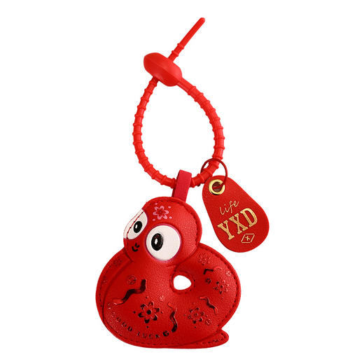 蛇年皮革小动物汽车钥匙扣链挂件新年公仔书包挂饰情侣小礼品 商品图4