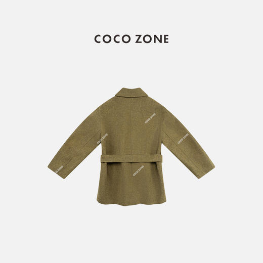 COCO ZONE 复古时尚双排扣设计感翻领呢子外套CC2C2164 商品图1