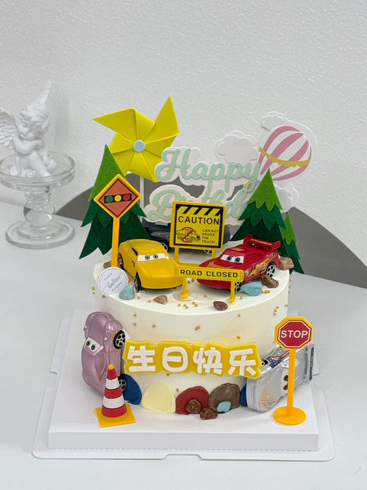 汽车总动员男孩周岁蛋糕 商品图0