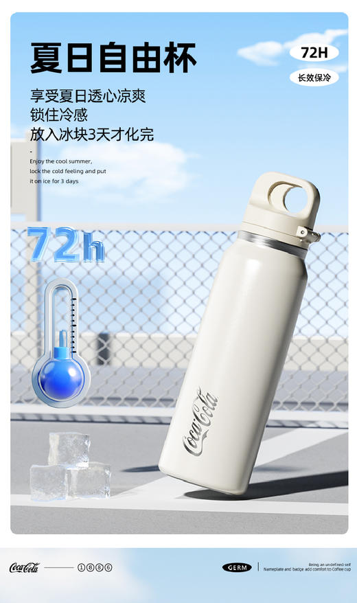 GE-CK24AW-B96系列 可口可乐联名款趣野运动保温杯 商品图5