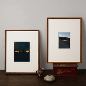 榫卯年画画框  实木摆件摆台空框相框中古风装饰