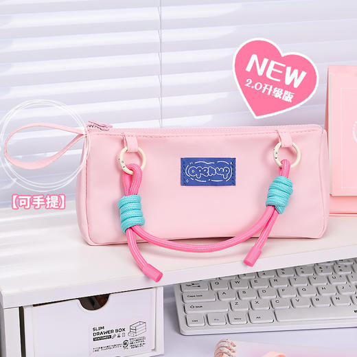 【INS风高颜值，大容量笔袋，多巴胺色系】女孩可爱铅笔盒 大容量高颜值男孩小学生文具盒 可手提中学生笔袋-QQ 商品图0