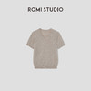 ROMI STUDIO“感知秋意”山羊绒绵羊毛混纺V领短袖毛衫 RW24SS00959 商品缩略图0
