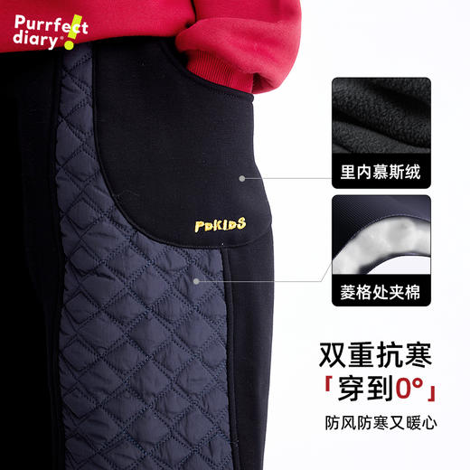 【夹棉拼接一体绒】抗湿冷棉裤 PDK2431 商品图2