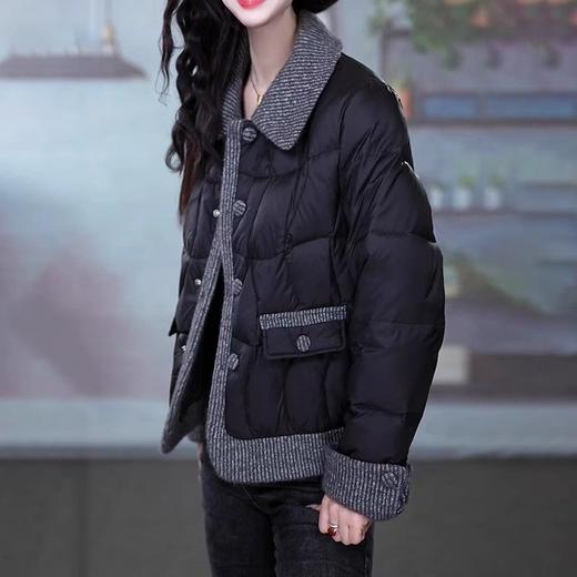 丁摩 今年流行爆款白鸭绒羽绒服女秋冬新款小个子短款高端保暖外套4ZF-111102 商品图3