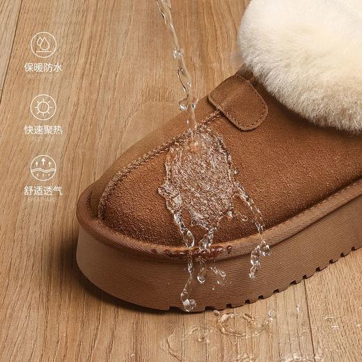 ZHR则则厚底加绒雪地靴防滑防水女鞋2024冬季新款ins百搭保暖棉鞋 商品图7