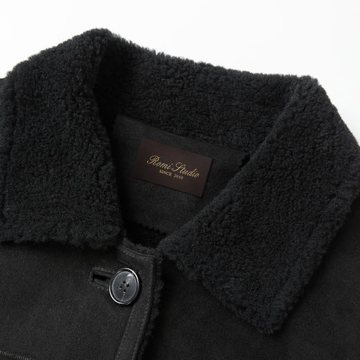 ROMI STUDIO美利奴100%羊毛革皮毛一体雾面绒感皮草 RW24WWH1087 商品图2