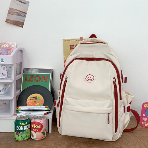 雀说印花书包双肩包高颜值简约女休闲电脑背包时尚ALB02 商品图8