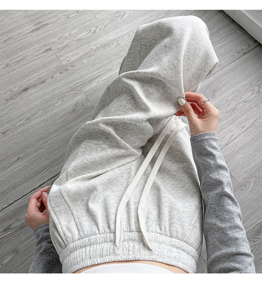 【YW】无忧购韩版秋冬羊羔绒加绒保暖窄版拼接香蕉直筒休闲裤Z524（截单后7天发货)25年清仓捡漏 商品图2