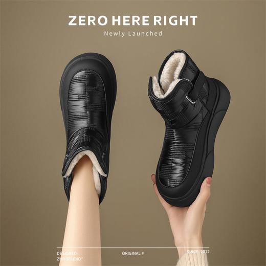 ZHR则则加绒防滑雪地靴2024冬季新款百搭棉鞋短靴子防水轻便女鞋 商品图7