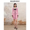 MAXRIENY秋小香风连衣裙撞色针织毛呢修身秋冬(货号:MS88DR510) 商品缩略图1