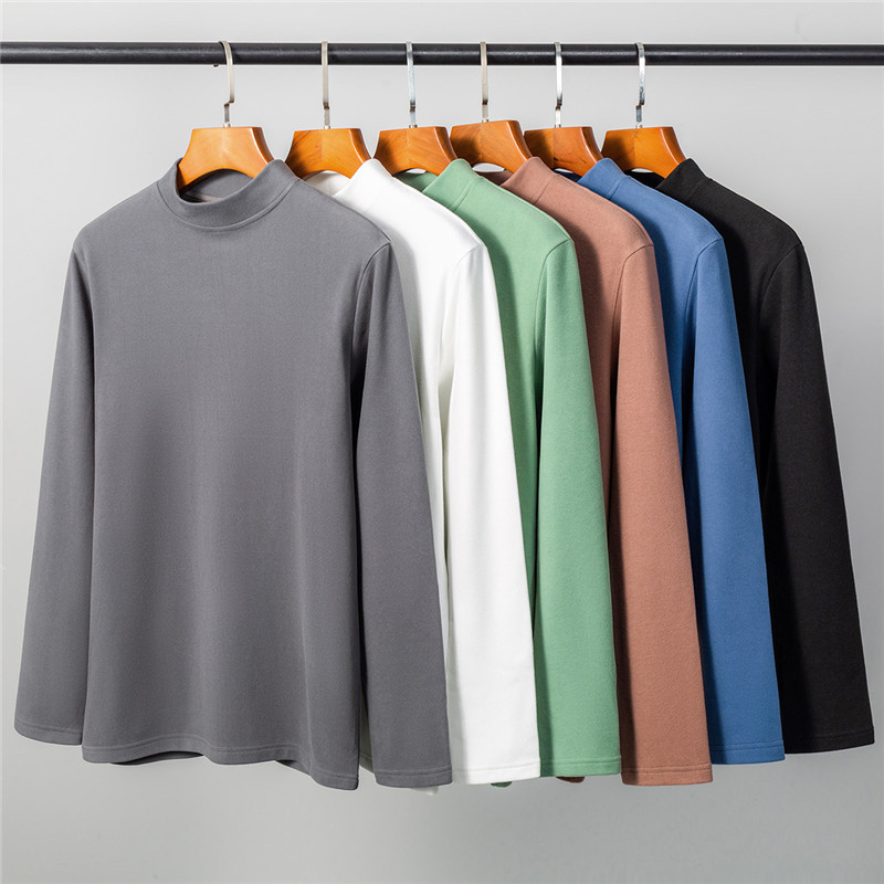 岸纾 德绒发热打底衫长袖T恤2件装（多色任选）   新款男女款秋冬季加厚保暖纯色百搭秋衣