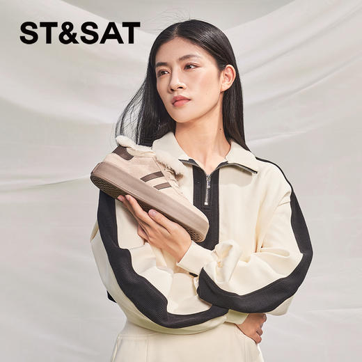 星期六加绒保暖复古休闲板鞋SS34112I39 商品图3