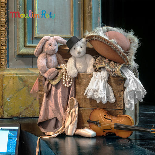 Moulin Roty 小熊阿瑟（奶油色）毛绒玩偶 适合0岁+ 柔软舒适 小兔&小熊系列 法国品牌-680025 商品图1