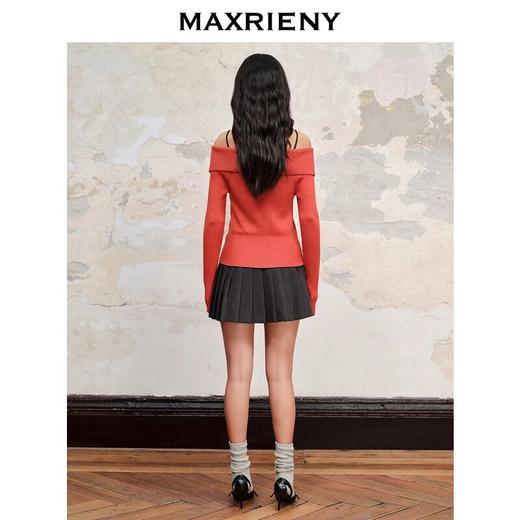 MAXRIENY精致复古学院风百褶短裙新款半身裙子雅丹风(货号:MC88SK587) 商品图3