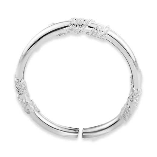 三生花银手镯 商品图0