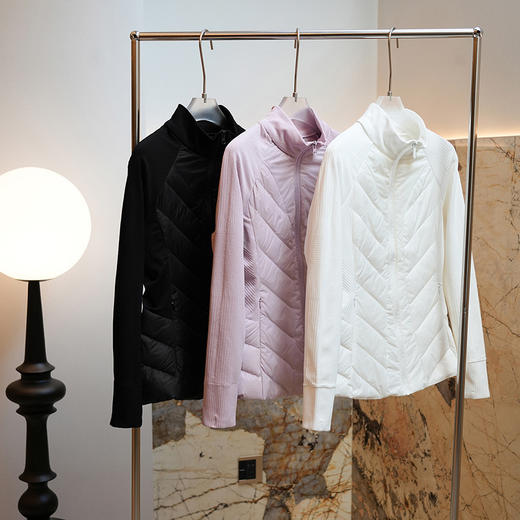 官网1060！lu家同款90%白鸭绒轻盈保暖羽绒服女 秋冬防风立领轻暖修身休闲短款外套 商品图8