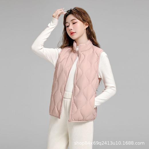 丁摩 90白鸭绒轻薄短款小马甲背心马夹羽绒服6681 商品图1