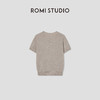 ROMI STUDIO“感知秋意”山羊绒绵羊毛混纺V领短袖毛衫 RW24SS00959 商品缩略图1