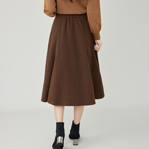 奢姿2022年秋装新款大码女装时尚半松紧腰A字裙胖妹妹半身裙9924466592 商品图4