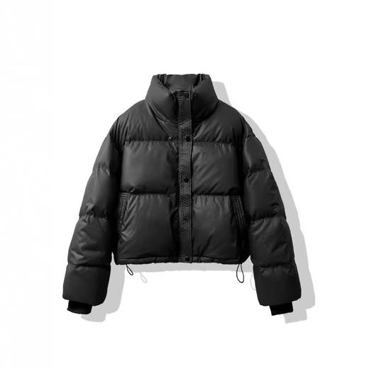 百媚生 免洗PU皮棉服短款宽松加厚面包服小个子 棉袄外套 商品图3