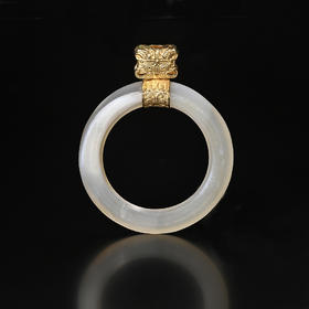 战国奶霜玛瑙环项坠