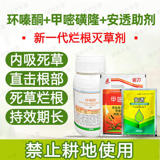 75%甲嘧磺隆环嗪酮安透助剂套餐空地荒地除恶性杂草专用除草剂 商品图2