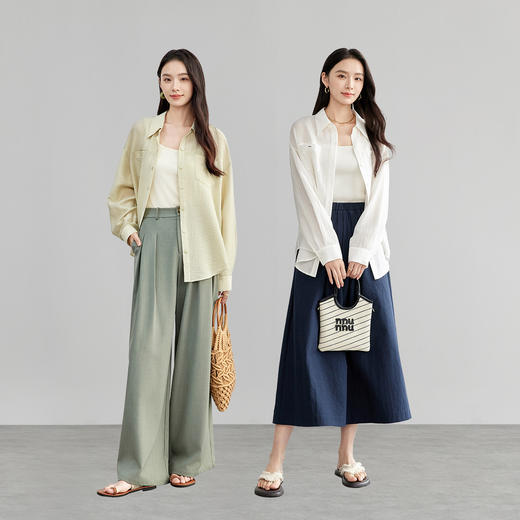 【内购】一衣多穿简约系列遮阳衬衫轻薄莫代尔会呼吸空调房舒适上衣-57873 商品图1