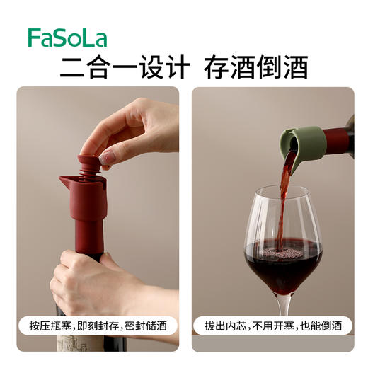 FaSoLa硅胶红酒密封塞通用香槟塞家用创意简易保鲜防漏塞葡萄酒瓶封口塞 商品图6