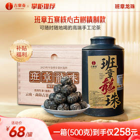 【即将售罄】【班章龙珠】2023年早春茶班章五寨核心古树精心拼配普洱茶生茶福利分享70克/罐 500克/箱