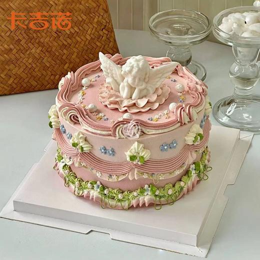 8英寸天使安佳动物奶油生日蛋糕8选1 商品图0