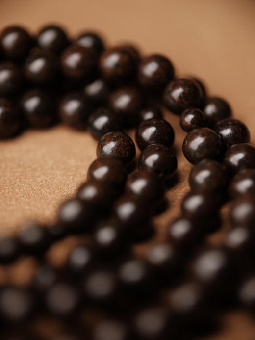 球粒陨石多圈手串配祥云球粒陨石珠型0.8【器悟雅玩】 商品图1