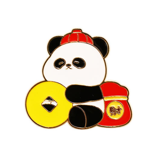 可爱新年财神喜庆胸针&钥匙扣书包创意卡通小熊猫别针装扮配饰小礼品 商品图7