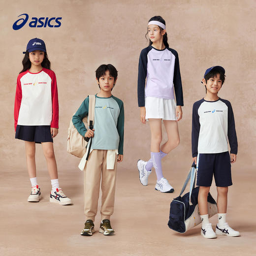 【新年限定】Asics/亚瑟士童装长袖针织T恤25年儿童新年红色新款 商品图4