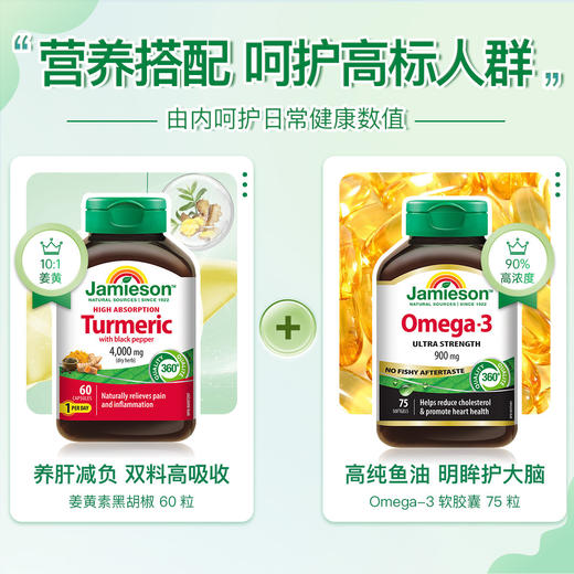 【品牌发货】健美生高吸收姜黄素+黑胡椒4000mg胶囊60粒酒局养肝美肤不伤胃 商品图5