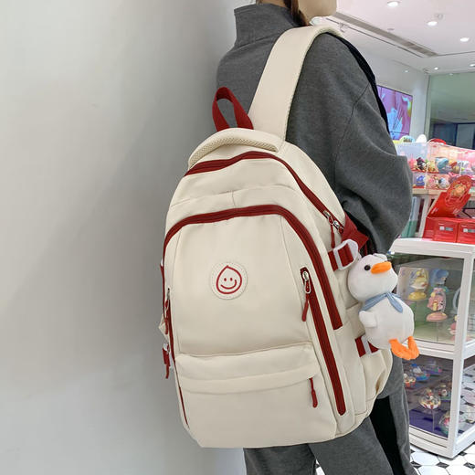 雀说印花书包双肩包高颜值简约女休闲电脑背包时尚ALB02 商品图1