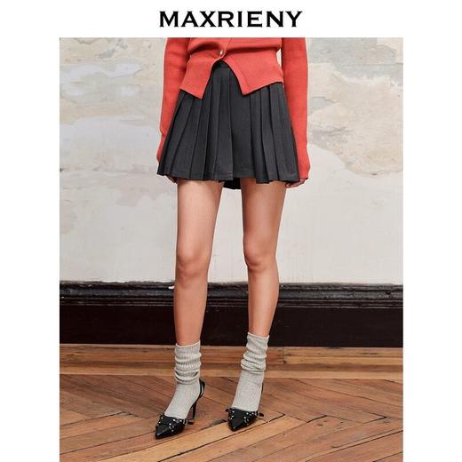 MAXRIENY精致复古学院风百褶短裙新款半身裙子雅丹风(货号:MC88SK587) 商品图0