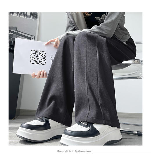 【YW】无忧购韩版秋冬羊羔绒加绒保暖窄版拼接香蕉直筒休闲裤Z524（截单后7天发货)25年清仓捡漏 商品图7