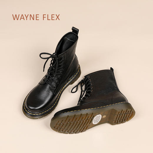 【35-40码】Wayne Flex 韦恩平底经典圆头系带8孔马丁靴WF6247 商品图9